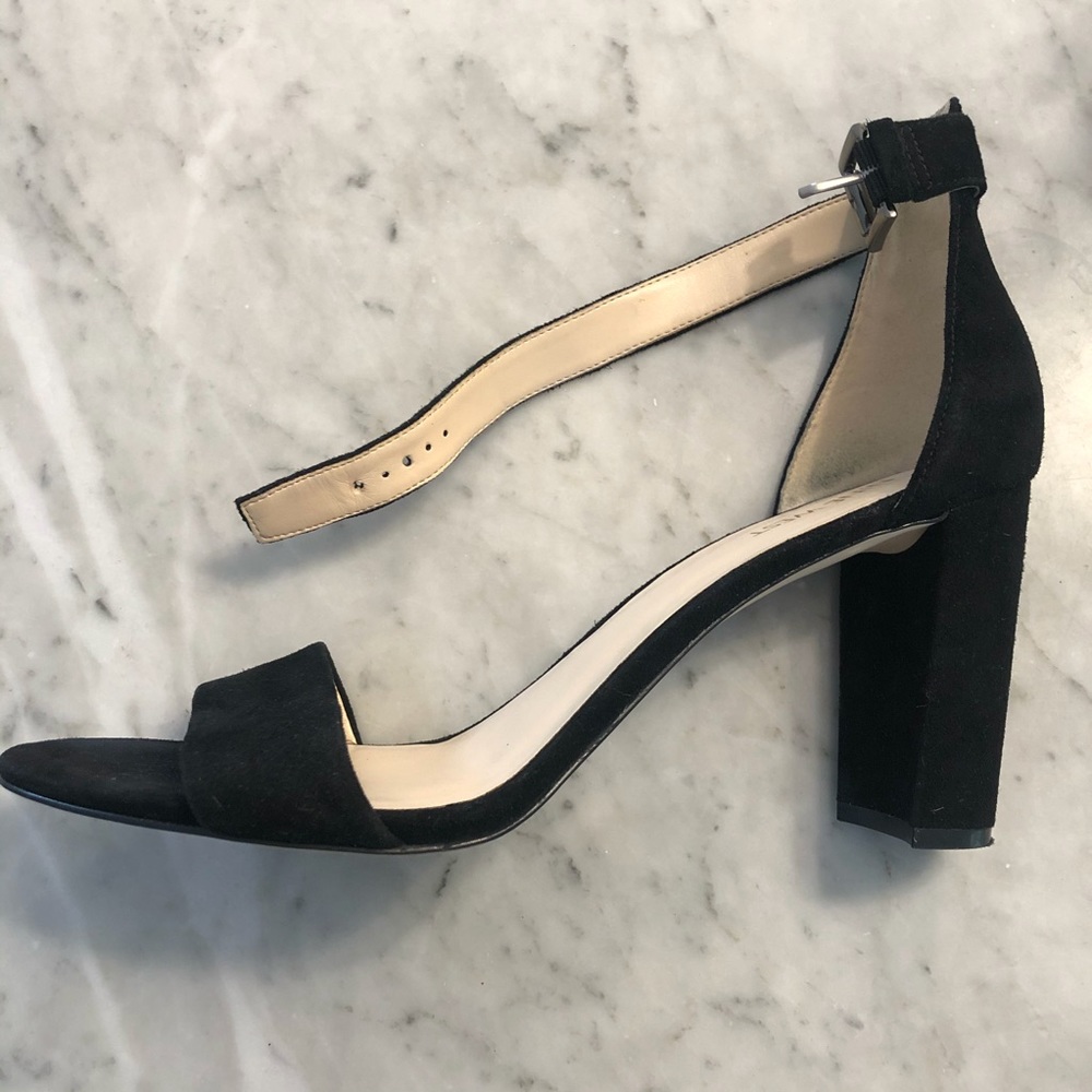 Nine West Black suede high heel sandals